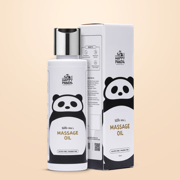 Happy Panda Nourishing Baby Massage Oil | Non-Sticky & Fast-Absorbing | Enriched with Almond, Jojoba & Avocado Oils |100ml