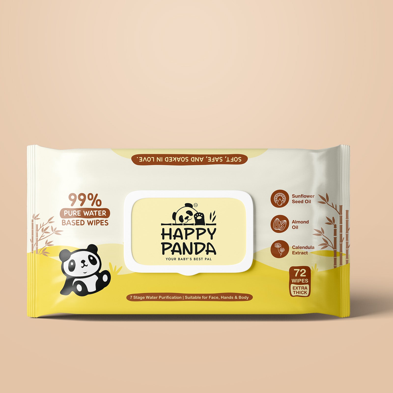 99% Pure Water Unscented Baby Wipes - 72 Wipes